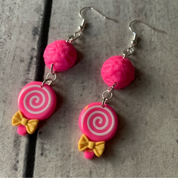 Jewelry - 2/13$ New Handemade candy lollipoph earrings